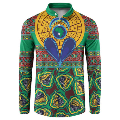 African Pattern Traditional Kanga Style Button Sweatshirt