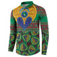 African Pattern Traditional Kanga Style Button Sweatshirt