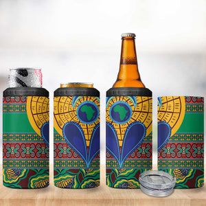 Afro Pattern Traditional Kanga Style 4 in 1 Can Cooler Tumbler