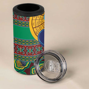 Afro Pattern Traditional Kanga Style 4 in 1 Can Cooler Tumbler