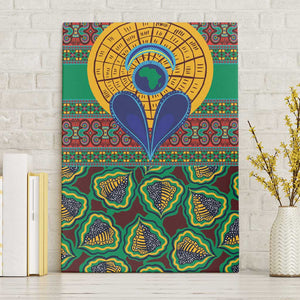 Afro Pattern Traditional Kanga Style Canvas Wall Art