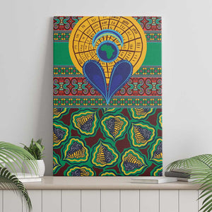 Afro Pattern Traditional Kanga Style Canvas Wall Art