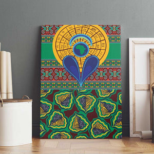 Afro Pattern Traditional Kanga Style Canvas Wall Art