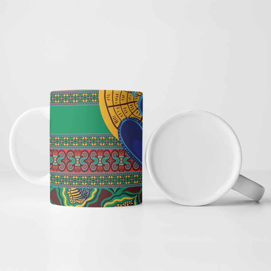 African Pattern Traditional Kanga Style Ceramic Mug