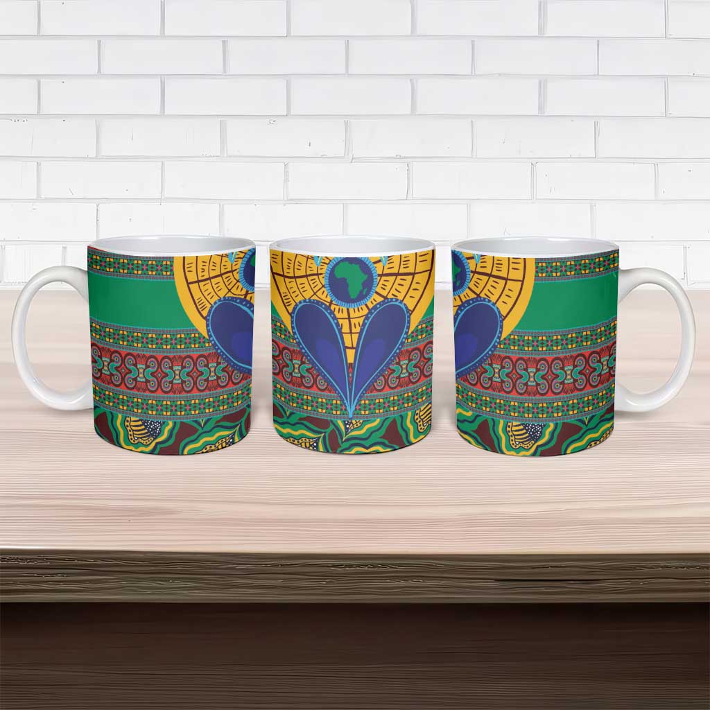 African Pattern Traditional Kanga Style Ceramic Mug