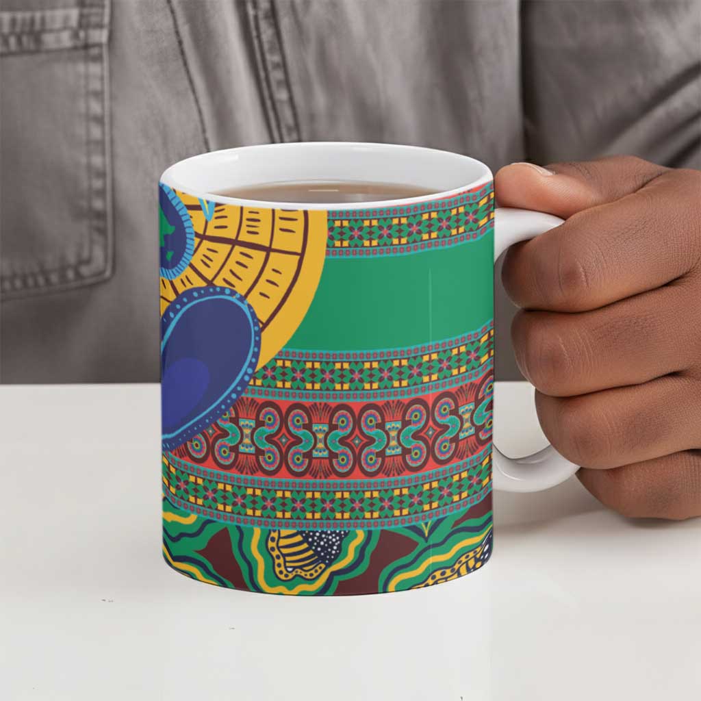 African Pattern Traditional Kanga Style Ceramic Mug