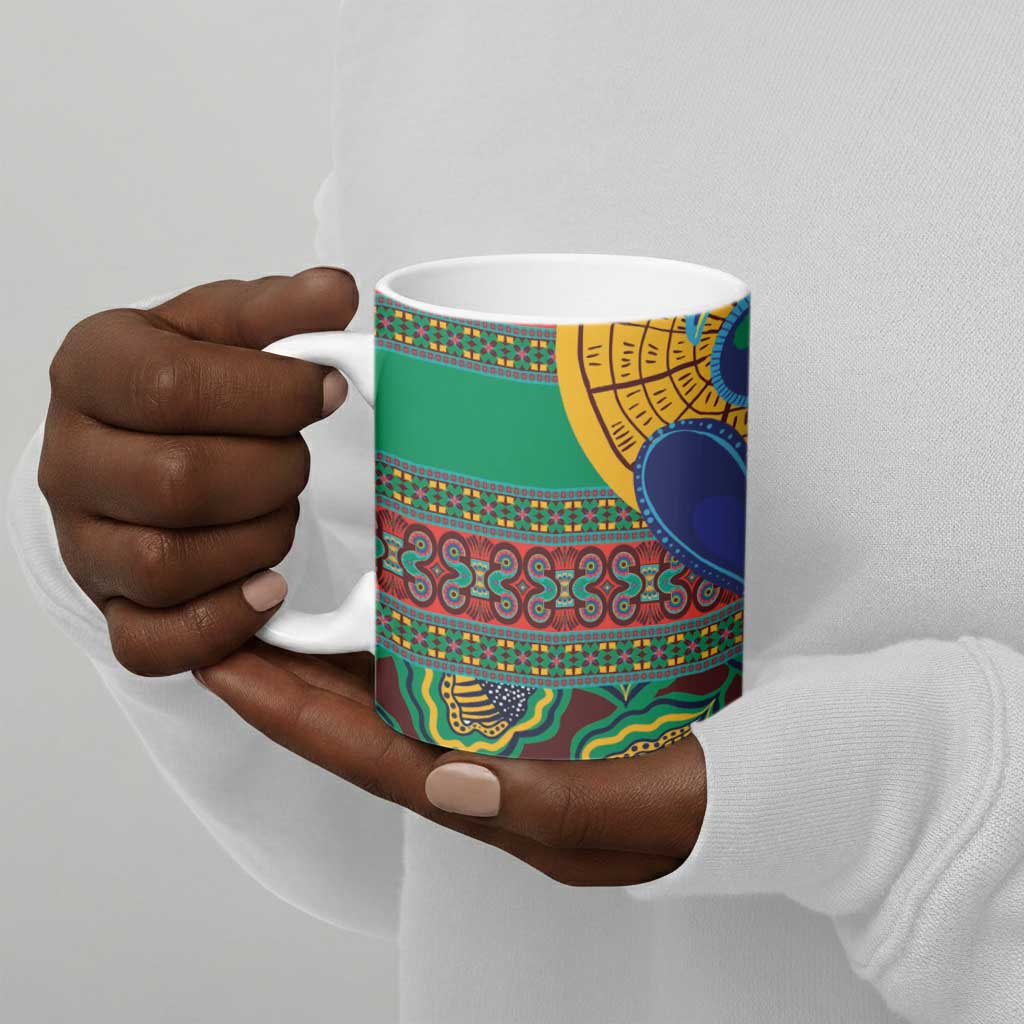 African Pattern Traditional Kanga Style Ceramic Mug