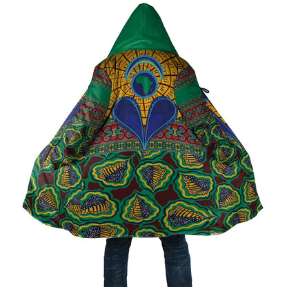 African Pattern Traditional Kanga Style Cloak
