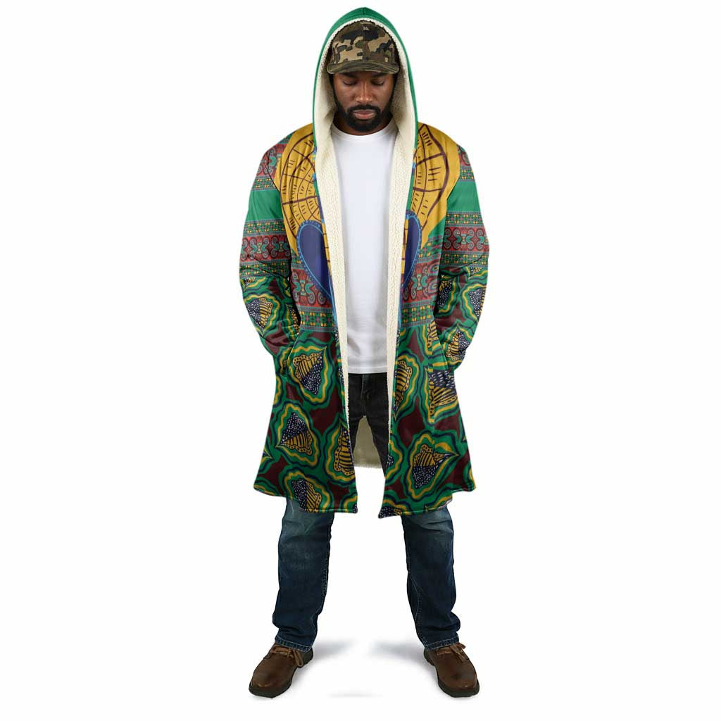 African Pattern Traditional Kanga Style Cloak