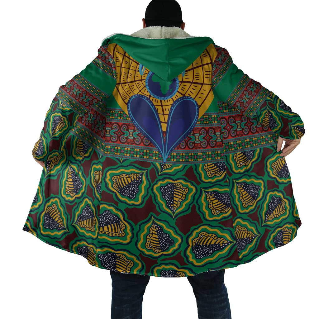African Pattern Traditional Kanga Style Cloak