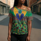 African Pattern Traditional Kanga Style Cross Shoulder Shirt