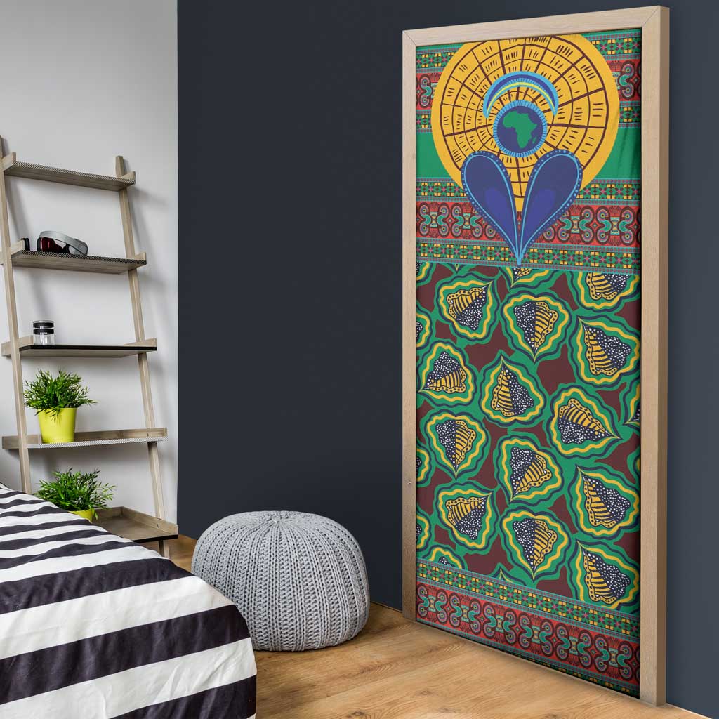 African Pattern Traditional Kanga Style Door Cover