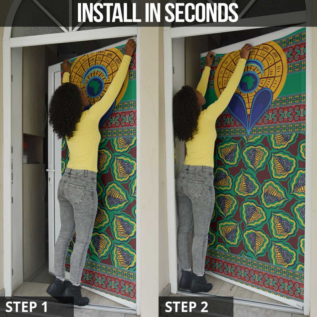 African Pattern Traditional Kanga Style Door Cover