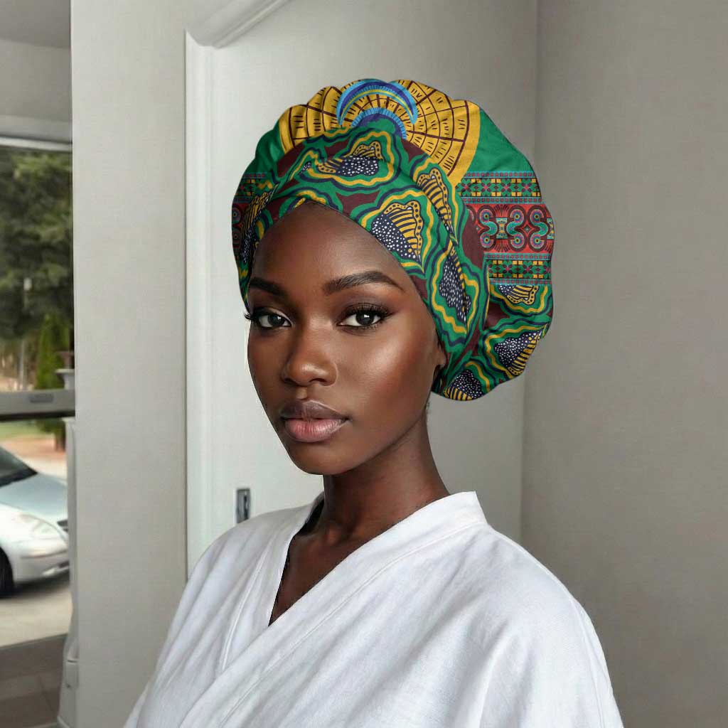 Africa Pattern Traditional Kanga Style Easy Headwrap