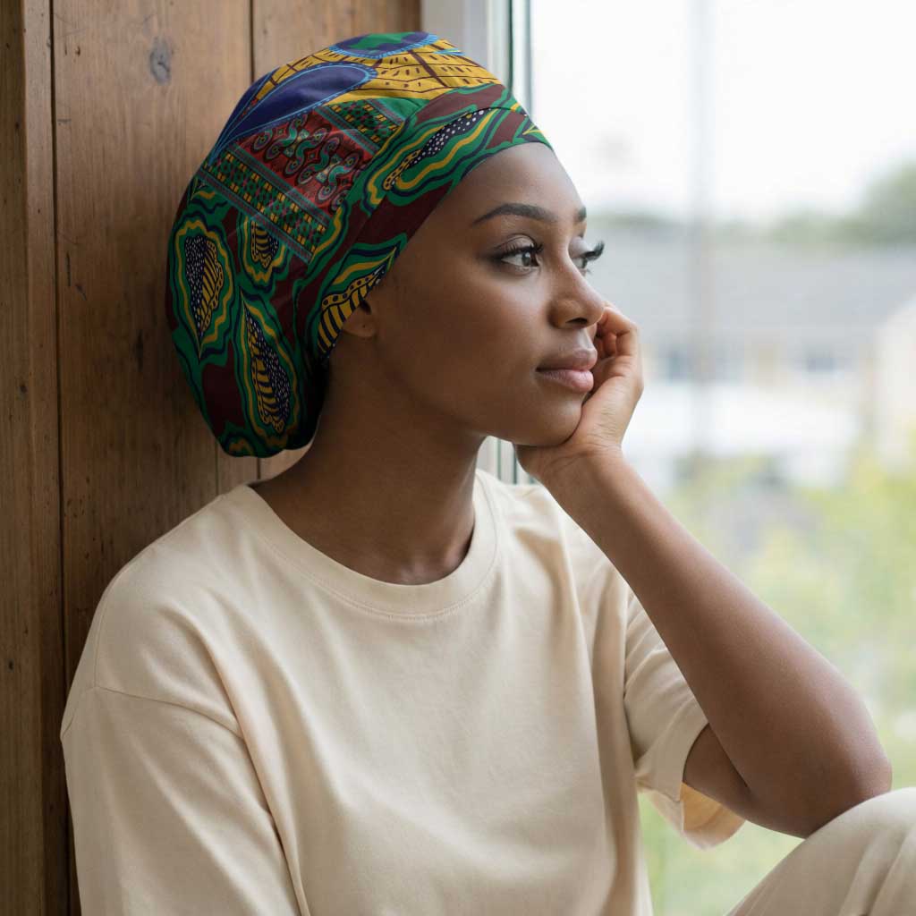 Africa Pattern Traditional Kanga Style Easy Headwrap