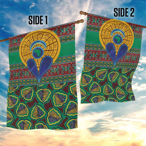 Afro Pattern Traditional Kanga Style Garden Flag