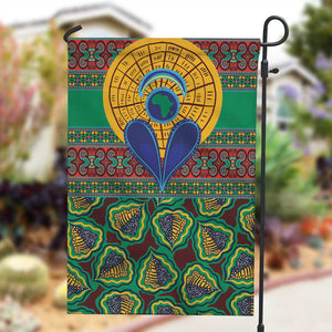 Afro Pattern Traditional Kanga Style Garden Flag