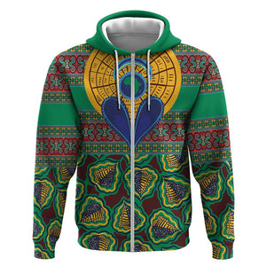 Afro Pattern Traditional Kanga Style Hoodie