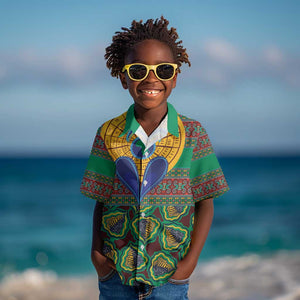 Afro Pattern Traditional Kanga Style Kid Hawaiian Shirt