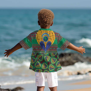 Afro Pattern Traditional Kanga Style Kid Hawaiian Shirt