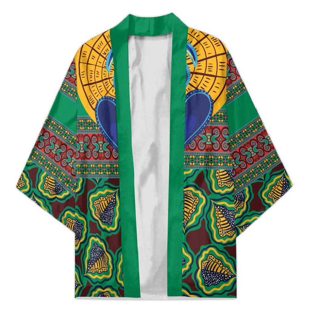 African Pattern Traditional Kanga Style Kimono