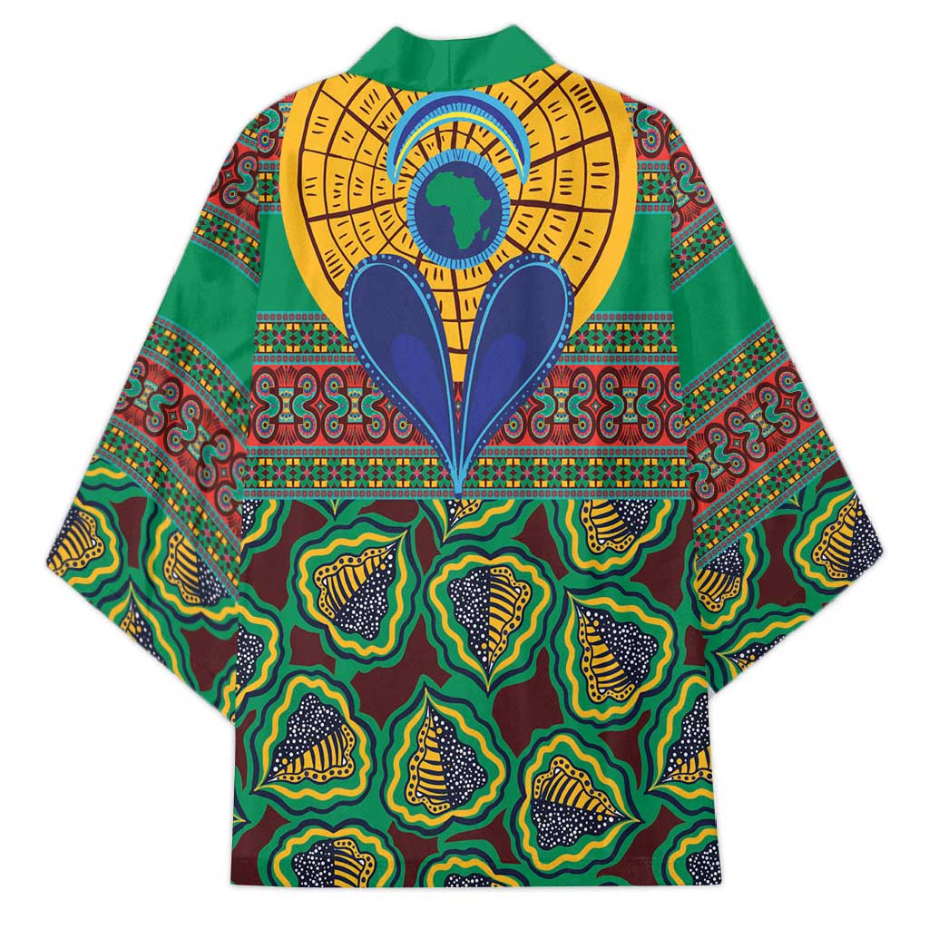 African Pattern Traditional Kanga Style Kimono