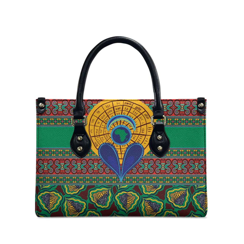 African Pattern Traditional Kanga Style Leather Bag