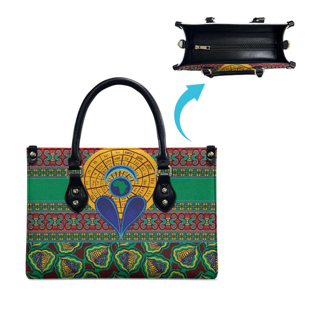 African Pattern Traditional Kanga Style Leather Bag