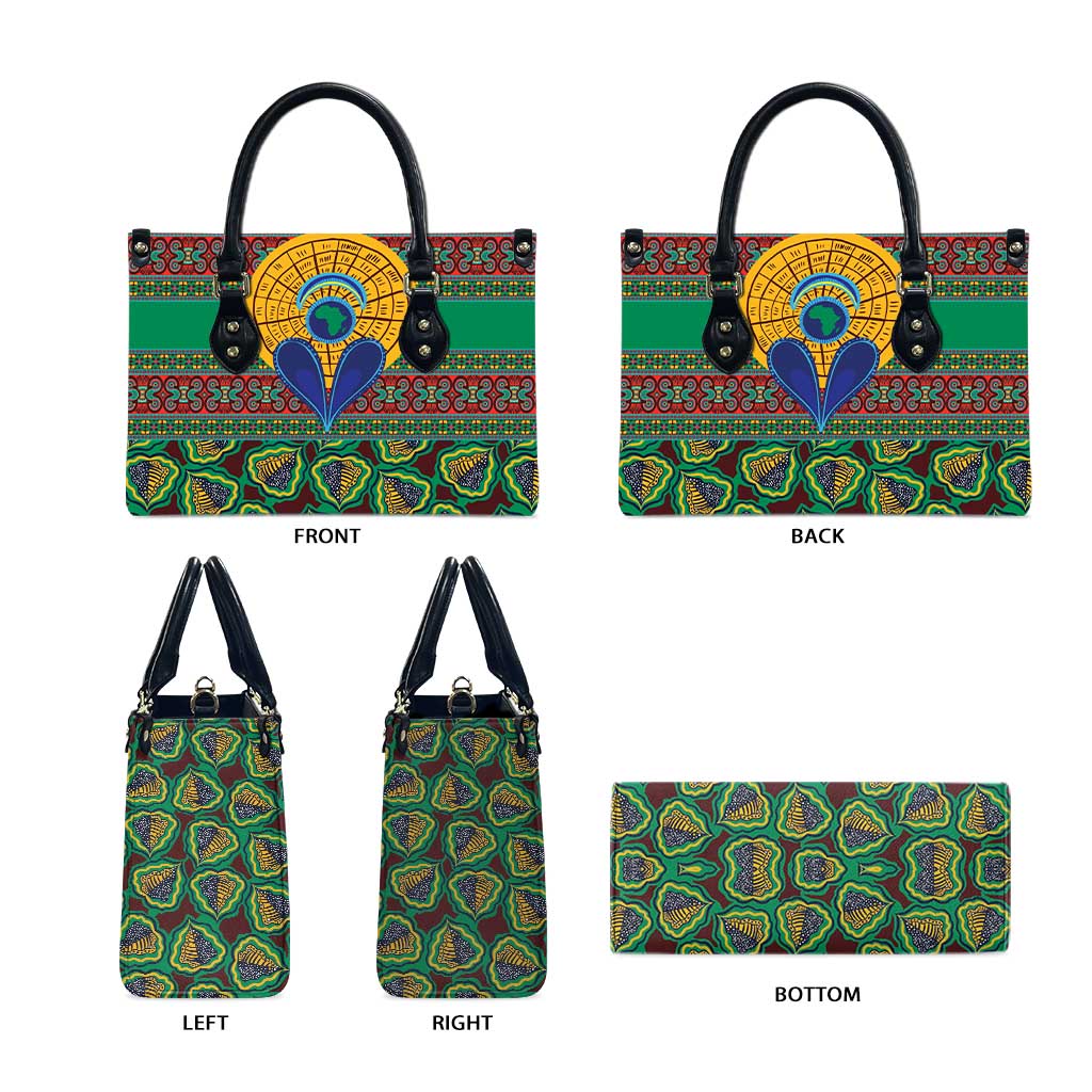 African Pattern Traditional Kanga Style Leather Bag