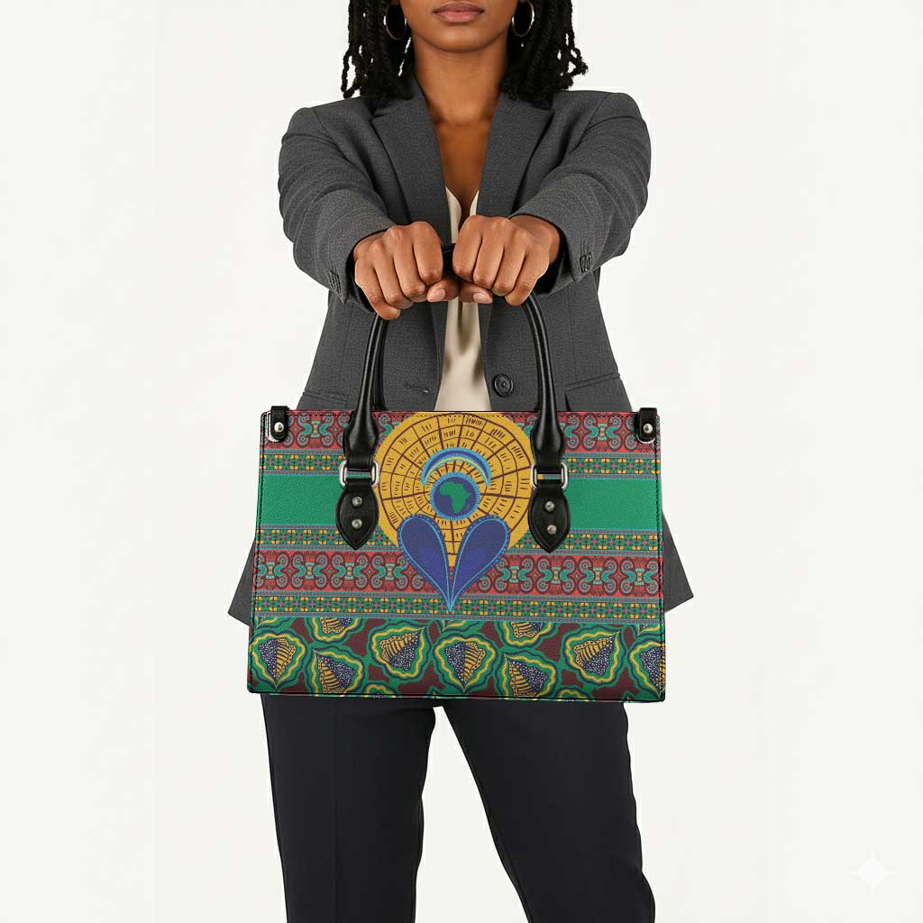 African Pattern Traditional Kanga Style Leather Bag