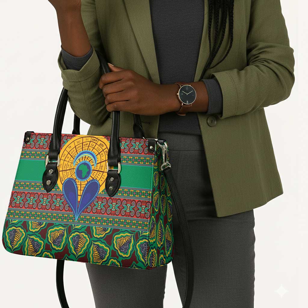 African Pattern Traditional Kanga Style Leather Bag