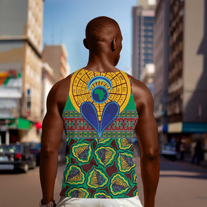 Afro Pattern Traditional Kanga Style Men Tank Top