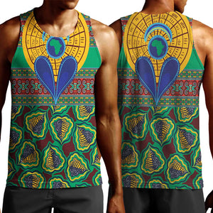 Afro Pattern Traditional Kanga Style Men Tank Top