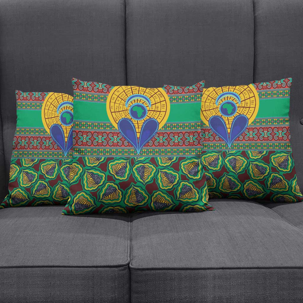 African Pattern Traditional Kanga Style Pillow Cover
