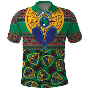 Afro Pattern Traditional Kanga Style Polo Shirt