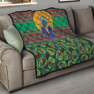 Afro Pattern Traditional Kanga Style Quilt