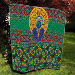 Afro Pattern Traditional Kanga Style Quilt