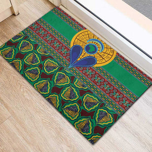 Afro Pattern Traditional Kanga Style Rubber Doormat