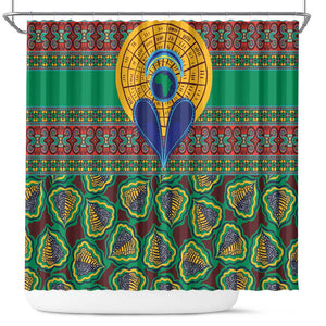 Afro Pattern Traditional Kanga Style Shower Curtain