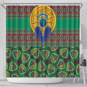 Afro Pattern Traditional Kanga Style Shower Curtain