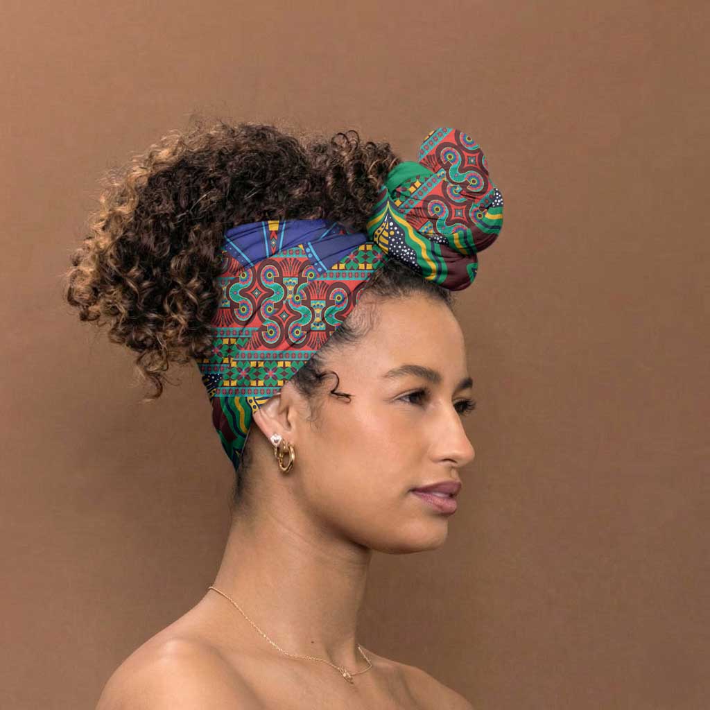 Africa Pattern Traditional Kanga Style Simple Headwrap