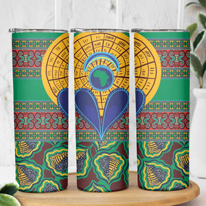 Afro Pattern Traditional Kanga Style Skinny Tumbler