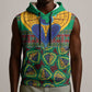 Afro Pattern Traditional Kanga Style Sleeveless Hoodie - African Pride
