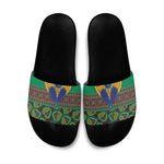 African Pattern Traditional Kanga Style Slide Sandals