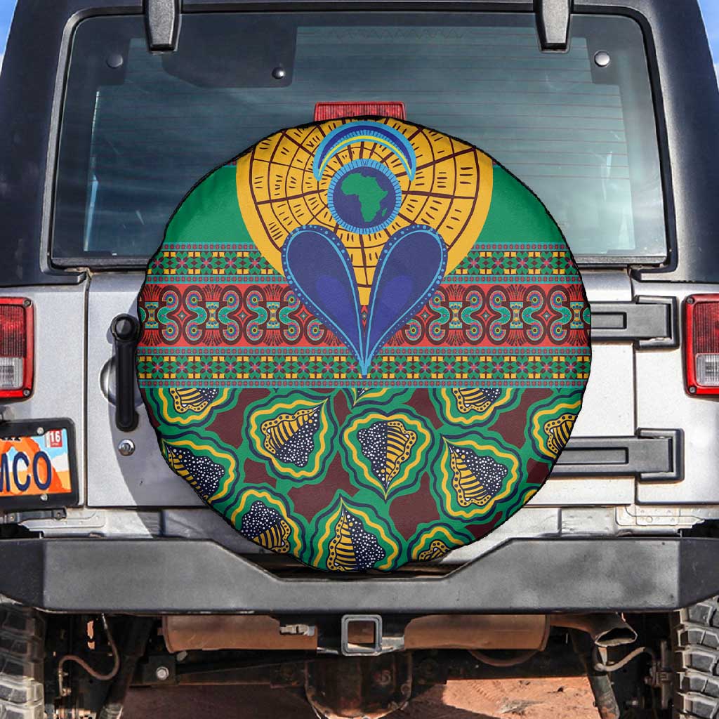 Afro Pattern Traditional Kanga Style Spare Tire Cover