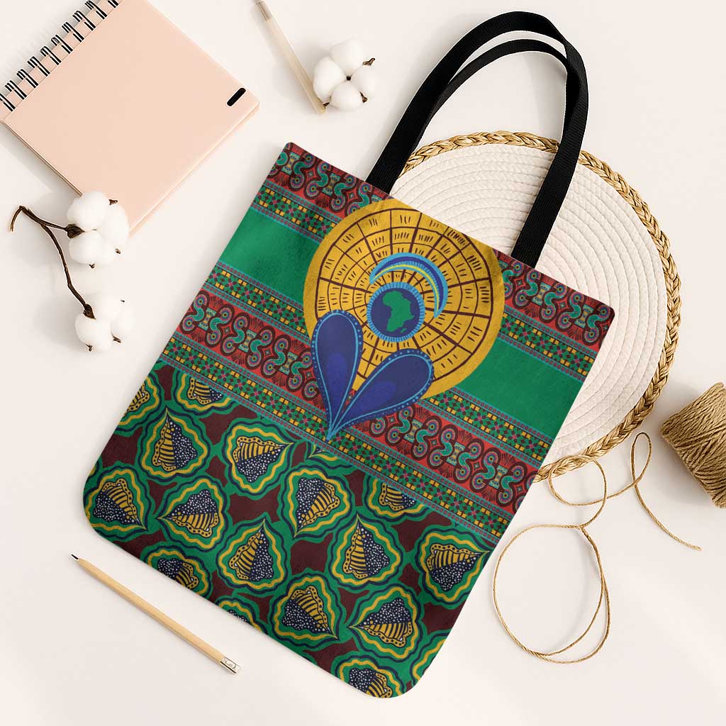 African Pattern Traditional Kanga Style Tote Bag