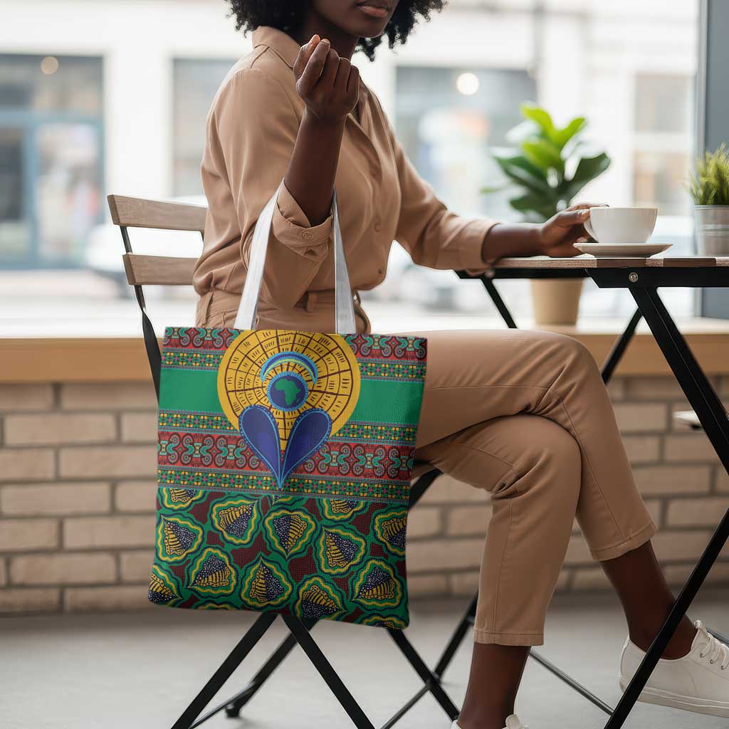 African Pattern Traditional Kanga Style Tote Bag