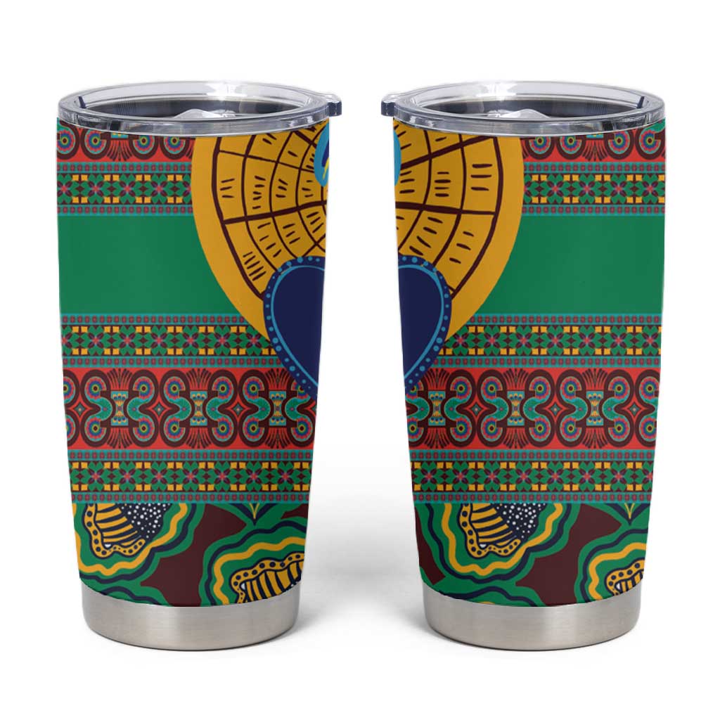 Afro Pattern Traditional Kanga Style Tumbler Cup