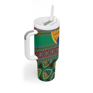 Afro Pattern Traditional Kanga Style Tumbler With Handle