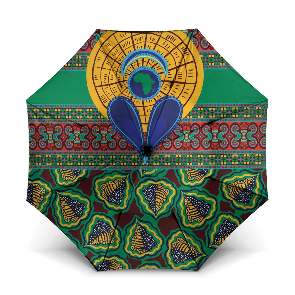 African Pattern Traditional Kanga Style Umbrella